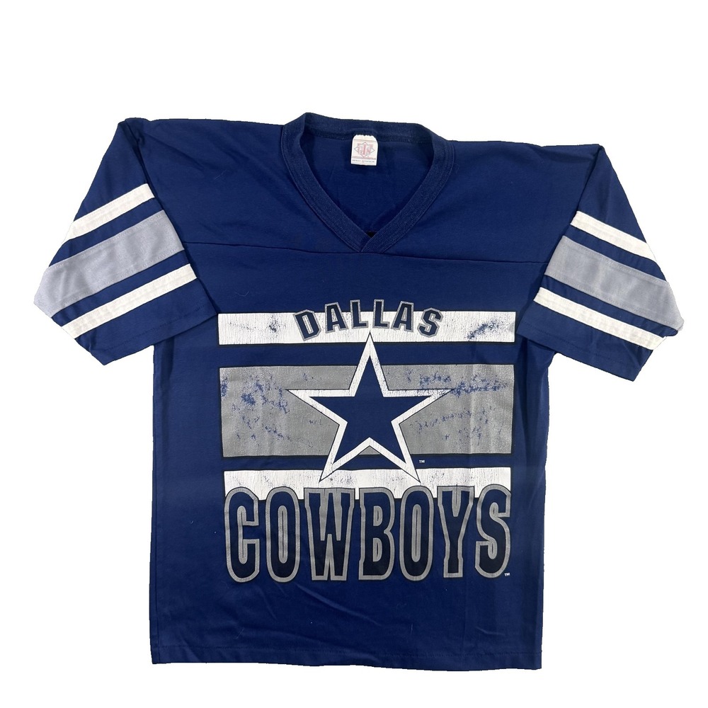 Vintage Dallas Cowboys Shirt Mens Medium Blue NFL Football GTS Made USA 90s